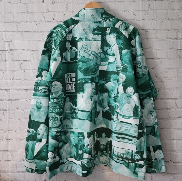 UFC Hall Of Fame All Over Graphic Print Full Zip Jacket with Pockets - Picture 6 of 10